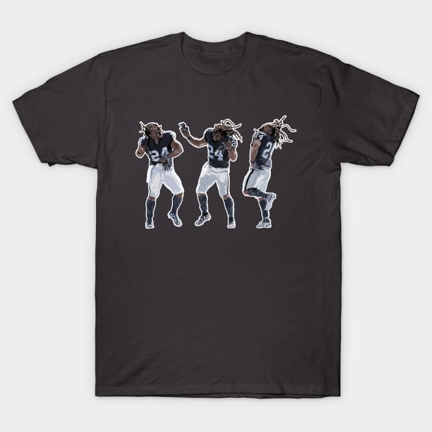 Marshawn Oakland Dance T-Shirt by Carl Cordes